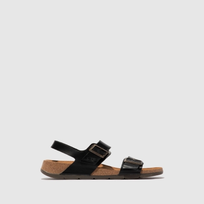 Black Fly London Buckle Women's Sandals | USA73YCKB