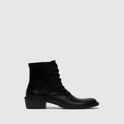 Black Fly London Lace-up Women's Ankle Boots | USA07WOPK