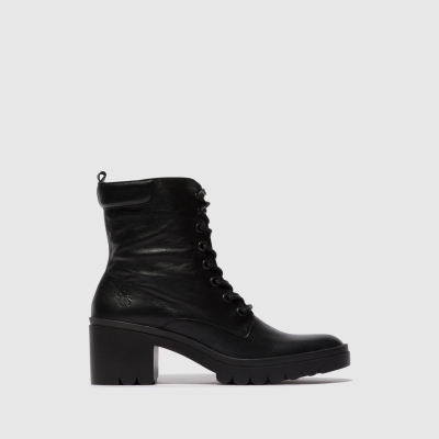 Black Fly London Lace-up Women's Ankle Boots | USA12TDVK