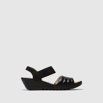 Black Fly London Sling-Back Women's Sandals | USA15JMAU