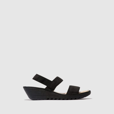 Black Fly London Sling-Back Women's Sandals | USA45AGCB