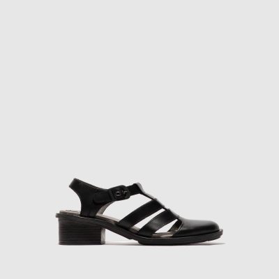 Black Fly London T-Strap Women's Sandals | USA98GQDL