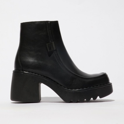 Black Fly London Upper Leather Women's Ankle Boots | USA03RSGT