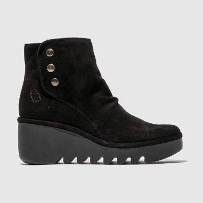 Black Fly London Upper Leather Women's Ankle Boots | USA45OMEY