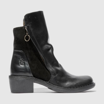 Black Fly London Upper Leather Women's Ankle Boots | USA53TUCQ