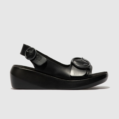 Black Fly London Upper Leather Women's Sandals | USA14ETAD