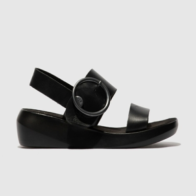 Black Fly London Upper Leather Women's Sandals | USA85SKDI