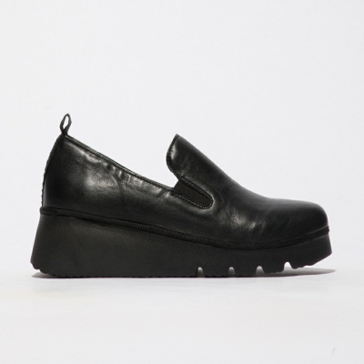 Black Fly London Upper Leather Women's Wedge | USA34DIHN