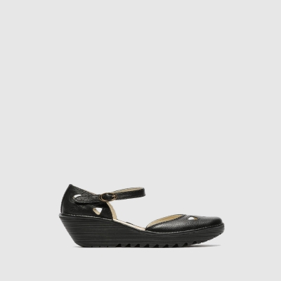 Black Fly London Wedge Women's Sandals | USA32BFHN