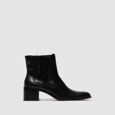 Black Fly London Zip Up Women's Ankle Boots | USA18HXNZ