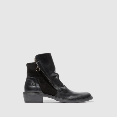 Black Fly London Zip Up Women's Ankle Boots | USA51GFUZ