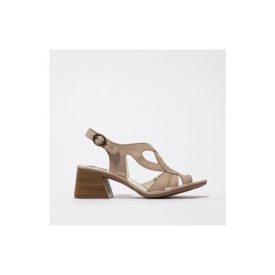 Brown Fly London Upper Leather Women's Sandals | USA59LWZG