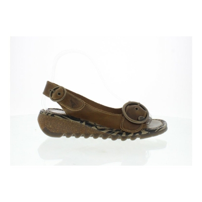 Brown Fly London Upper Leather Women's Wedge | USA36COEH