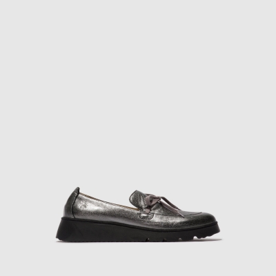 Deep Grey Fly London Slip-on Women's Shoes | USA83QEOH