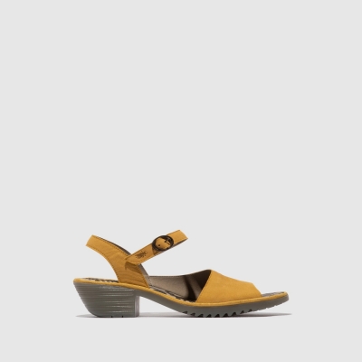 Deep Yellow Fly London Sling-Back Women's Sandals | USA18DTEW