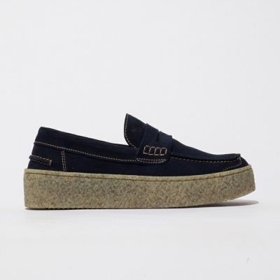 Navy Fly London Slip-on Men's Casual Shoes | USA67OWKE