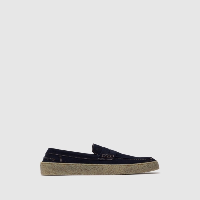 Navy Fly London Slip-on Men's Shoes | USA09RHFT