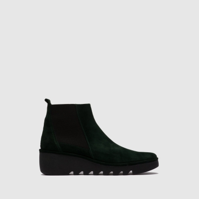 Oilsuede Green Fly London Chelsea Women's Ankle Boots | USA85SBCY