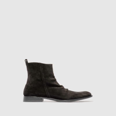 Oilsuede / Vegetal Black Fly London Chelsea Men's Ankle Boots | USA15YVDF