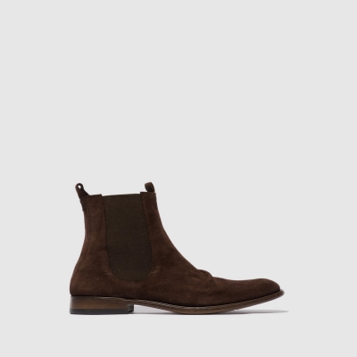 Oilsuede / Vegetal Mocca Fly London Chelsea Men's Ankle Boots | USA98GVJM