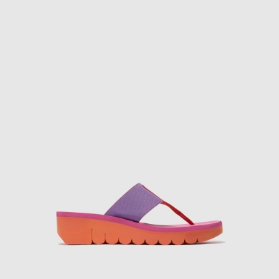 Orange / Purple / Rose Fly London Slip-on Women's Mules | USA10ZEPI