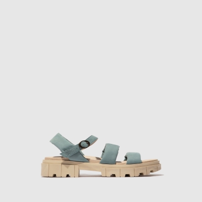 Pale Blue Fly London Sling-Back Women's Sandals | USA25SOFE