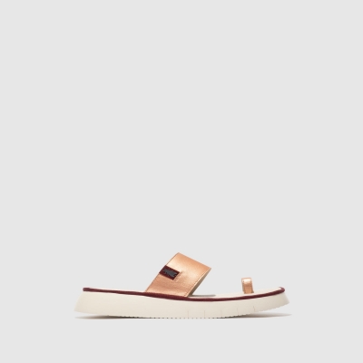 Pink Gold Fly London Slip-on Women's Mules | USA90YZAR