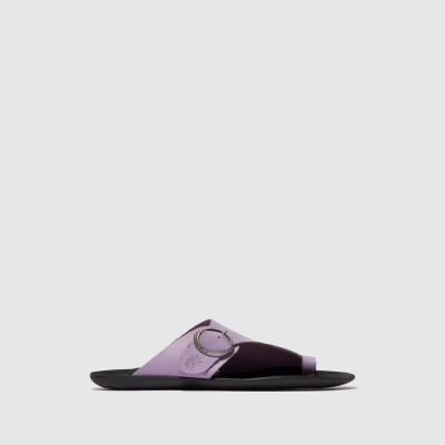 Purple Fly London Open Toe Women's Mules | USA23CHAW