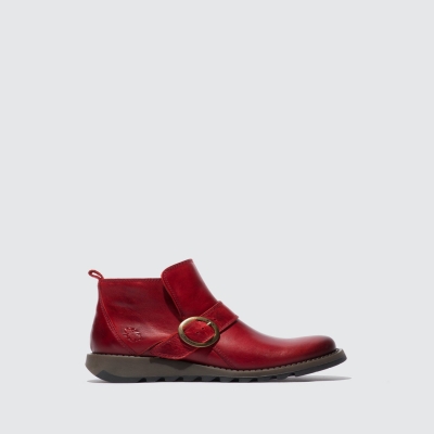 Red Fly London Buckle Women's Boots | USA49YDKH