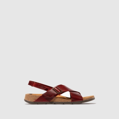 Red Fly London Crossover Women's Sandals | USA49THZM