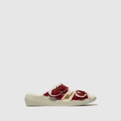 Red Fly London Slip-on Women's Sandals | USA36HRYQ