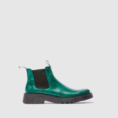 Shamrock Green Fly London Chelsea Women's Ankle Boots | USA59FMZD