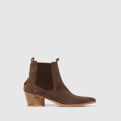 Suede Buffalo Fly London Chelsea Women's Ankle Boots | USA79OLYE