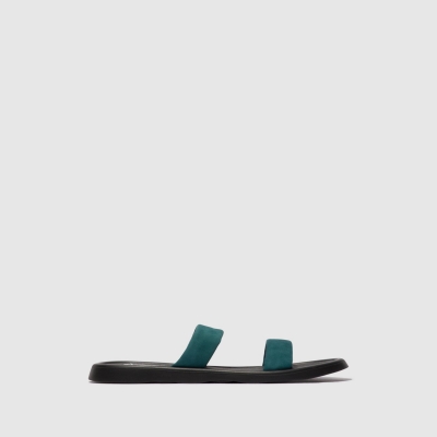 Teal Fly London Flat Women's Sandals | USA21CFHR