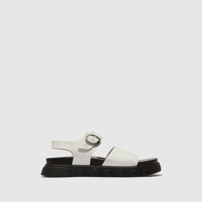 White Fly London Ankle Strap Women's Sandals | USA58TDCV