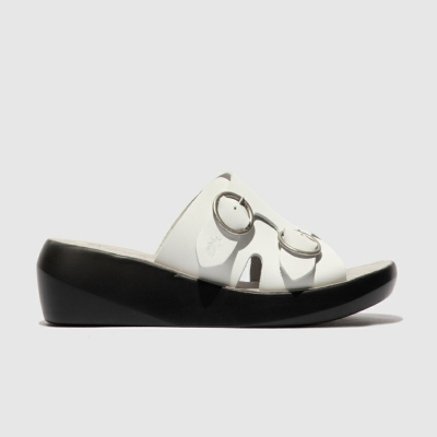 White Fly London Upper Leather Women's Wedge | USA84WPIY