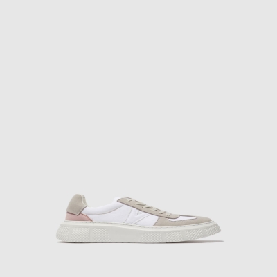 White / Lila Fly London Lace-up Men's Trainers | USA23HWGO