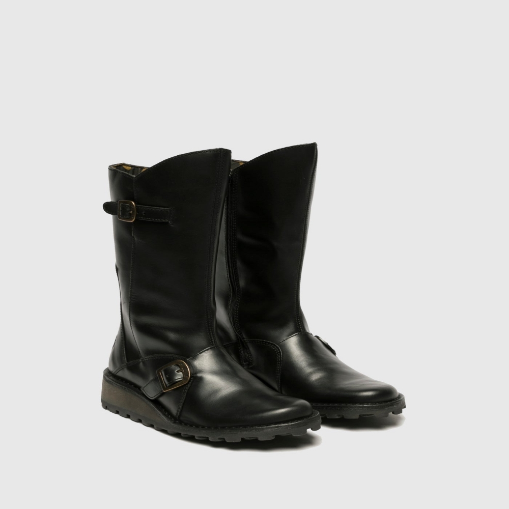 Black Fly London Buckle MES Women's Boots | USA15ASZX