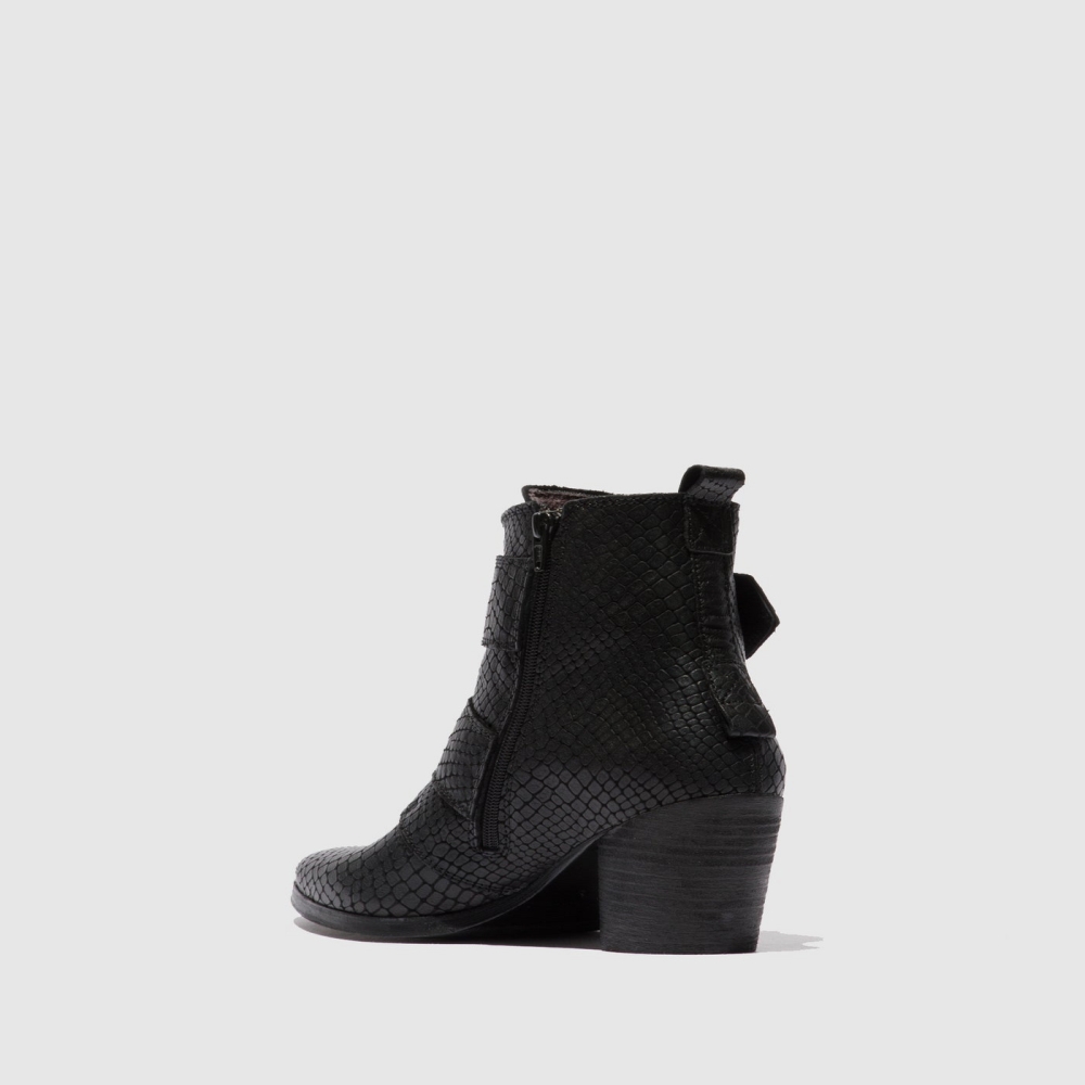 Black Fly London Buckle Women's Ankle Boots | USA76PDOT