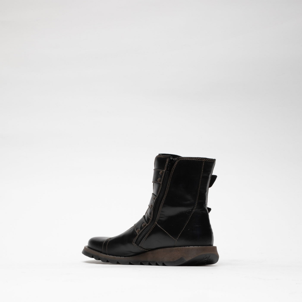 Black Fly London Buckle Women's Ankle Boots | USA80BHAP