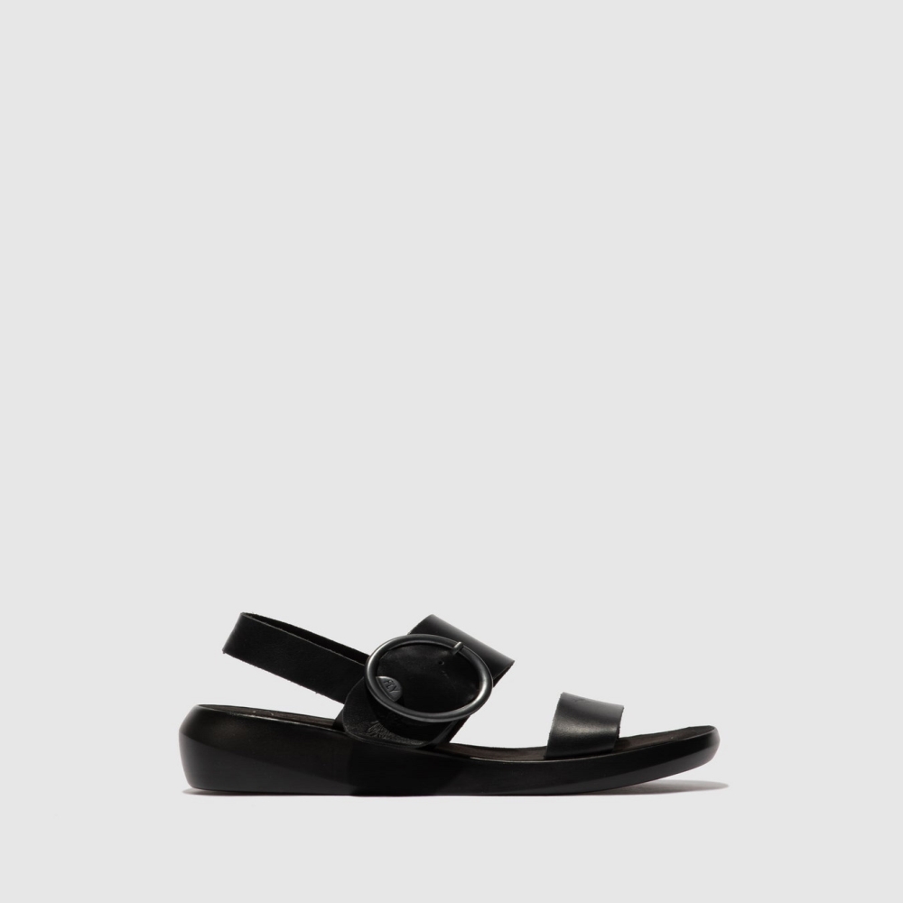 Black Fly London Buckle Women\'s Sandals | USA31VJZD