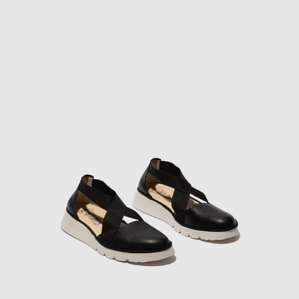 Black Fly London Elasticated Women's Trainers | USA14LPGO