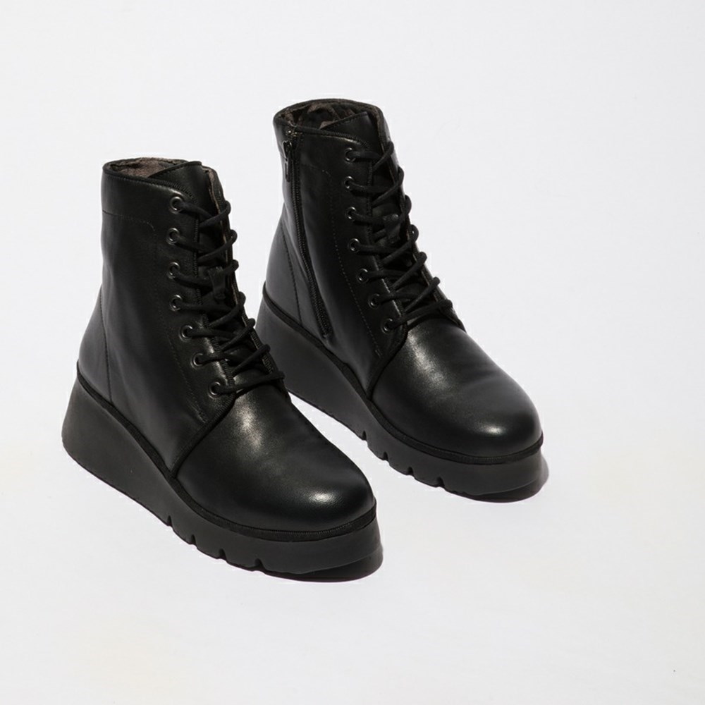 Black Fly London Lace Up Women's Ankle Boots | USA45YZWR