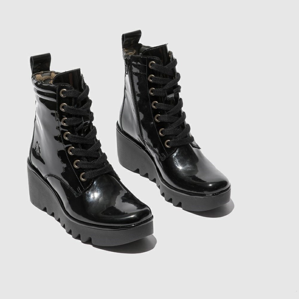 Black Fly London Lace Up Women's Ankle Boots | USA73KJOT