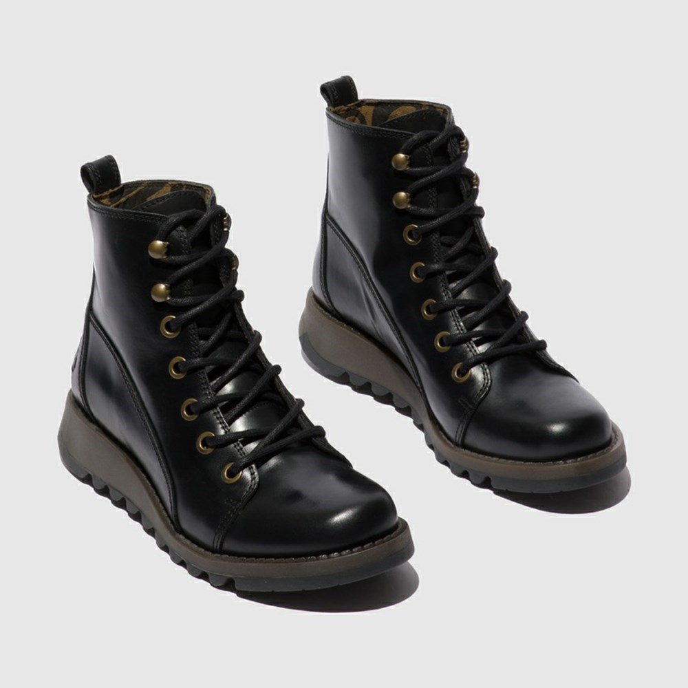 Black Fly London Lace Up Women's Ankle Boots | USA76BTFX