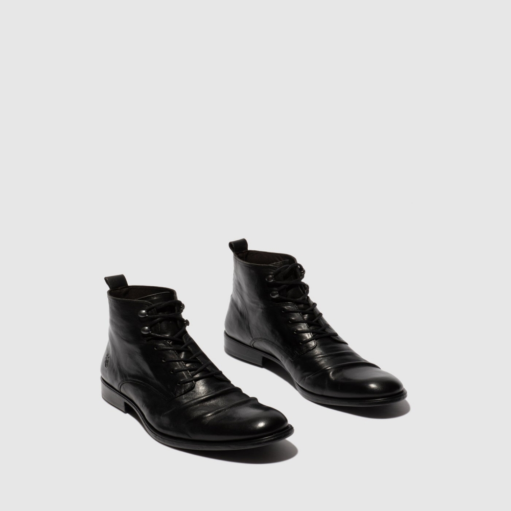 Black Fly London Lace-up Men's Ankle Boots | USA39JPQR