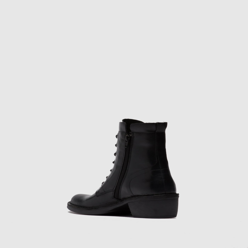 Black Fly London Lace-up Women's Ankle Boots | USA07WOPK