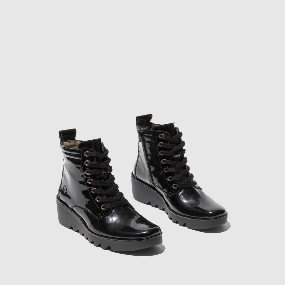 Black Fly London Lace-up Women's Ankle Boots | USA24MIHP