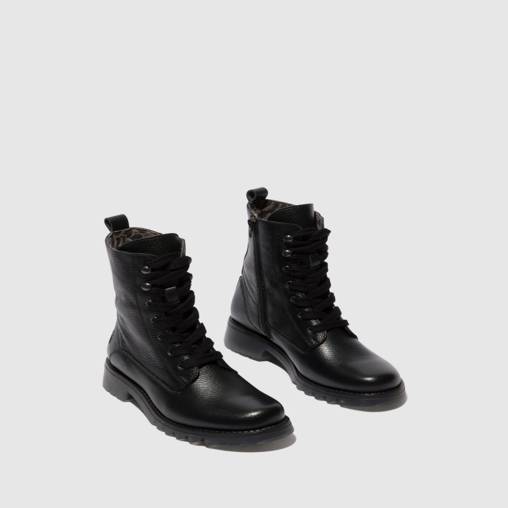 Black Fly London Lace-up Women's Ankle Boots | USA61ZXUY