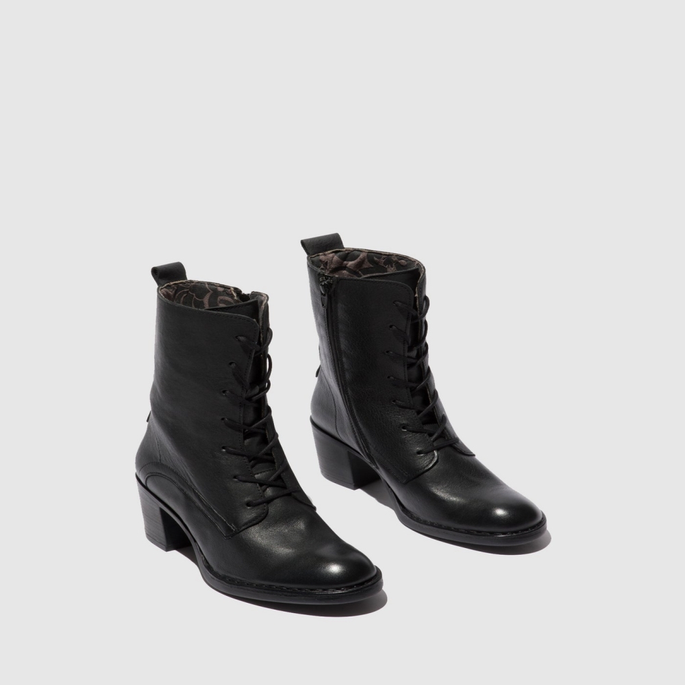 Black Fly London Lace-up Women's Ankle Boots | USA75WMAG